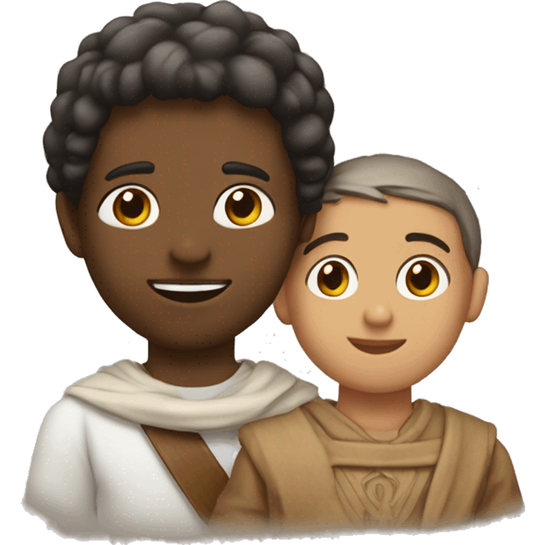 Niño abraas con Jesús  emoji