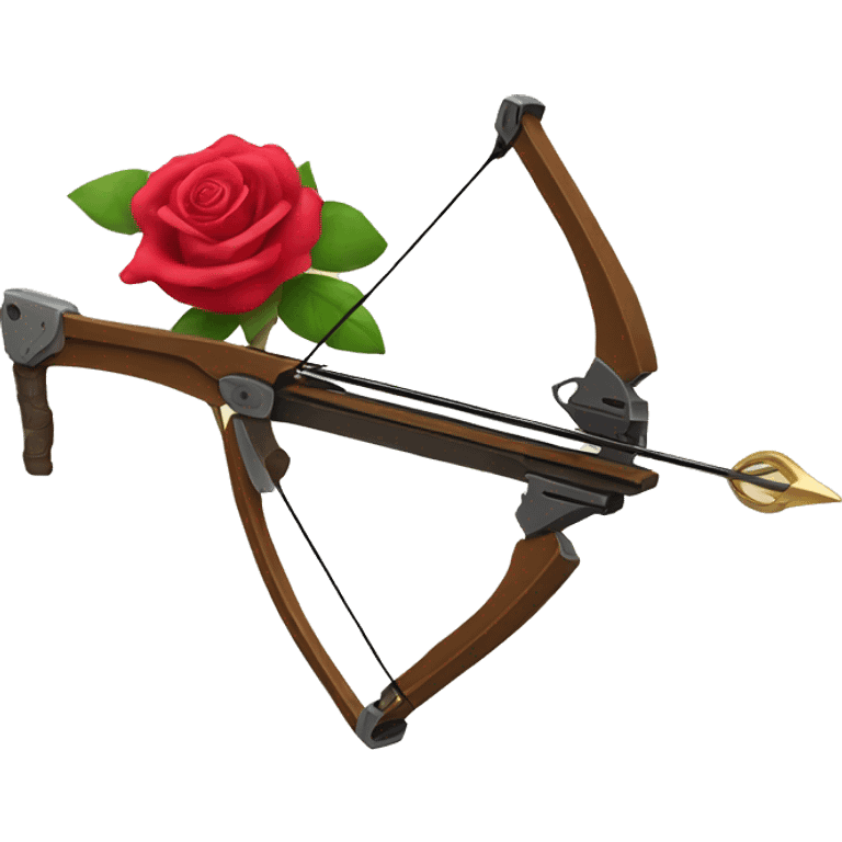 Crossbow with rose  emoji