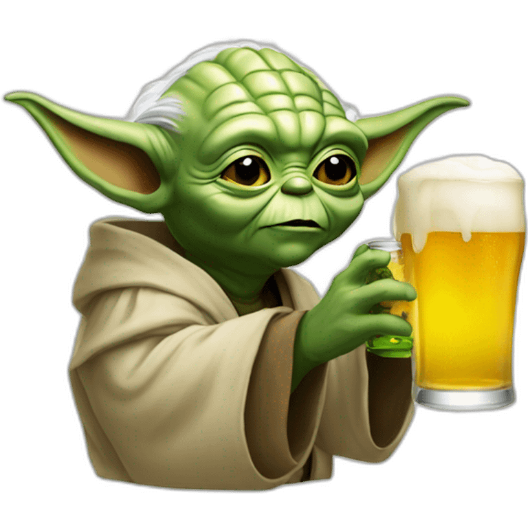 Yoda drink beer emoji