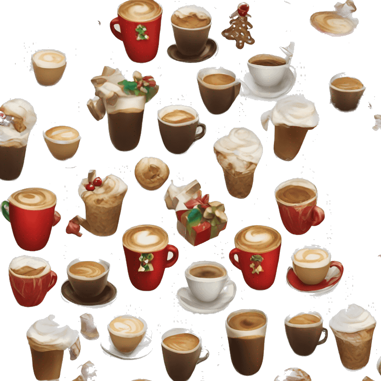 Christmas coffee emoji