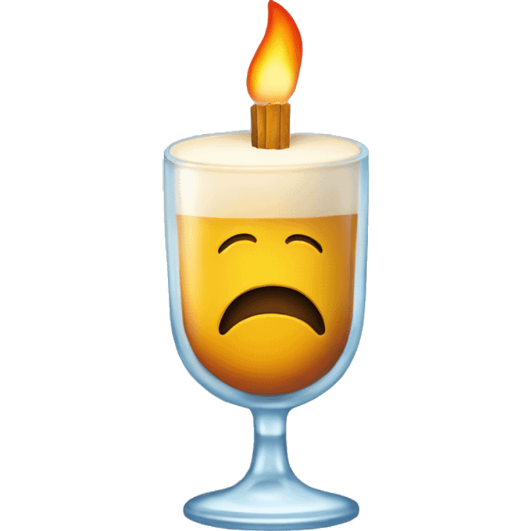 A glass of matches emoji