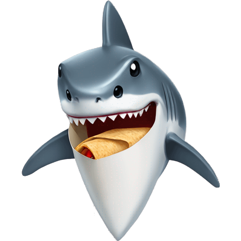 Shark eating burritos  emoji