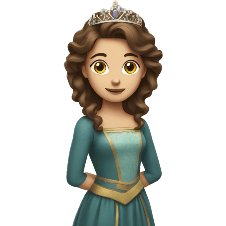 brown haired princess emoji