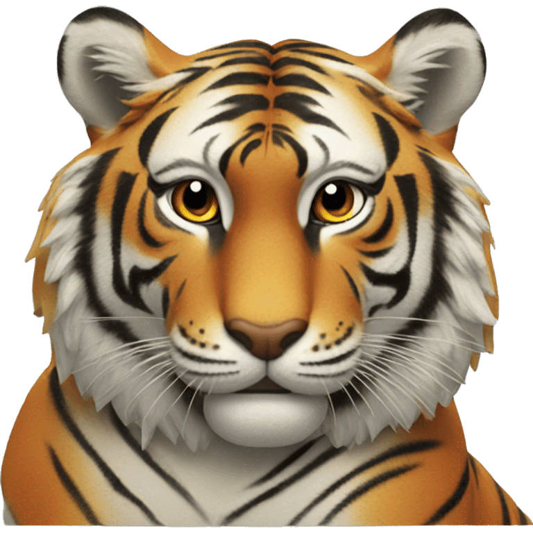 A tiger eating Wendy’s emoji