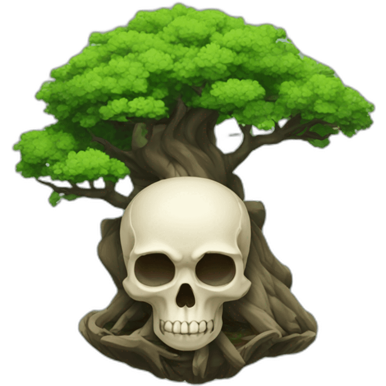 skull bonzai tree emoji