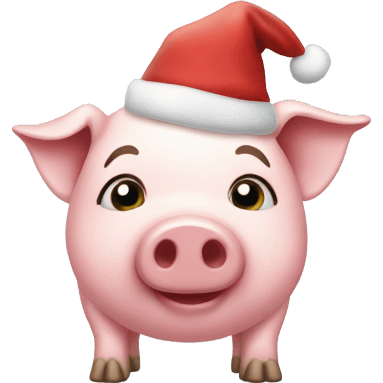 a christmas pig emoji