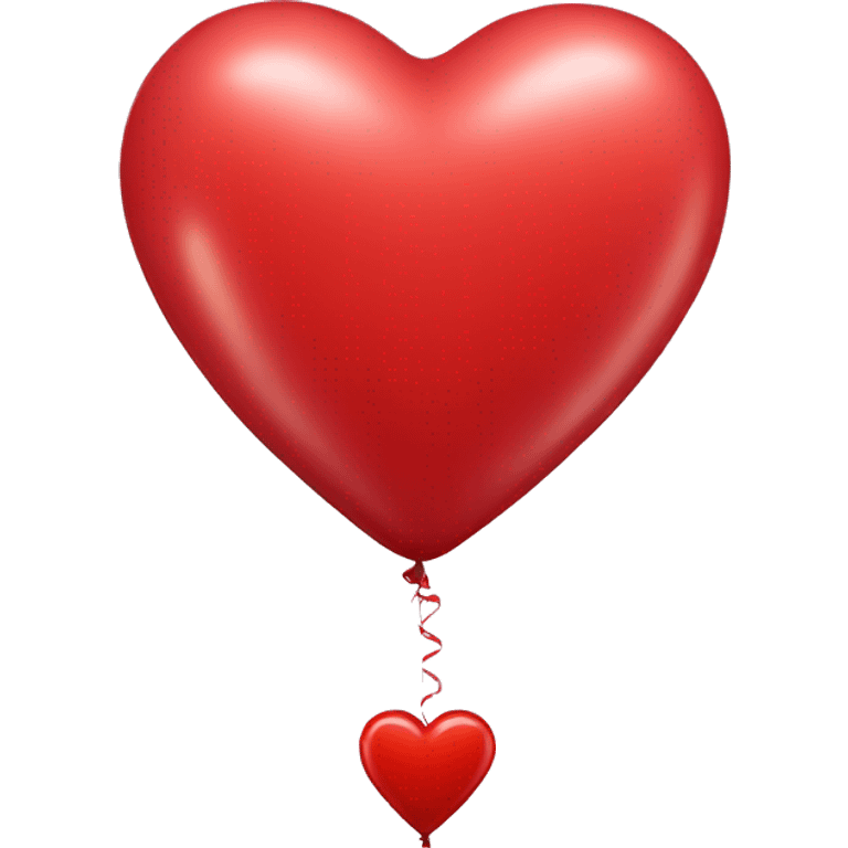 Realistic red heart balloons emoji