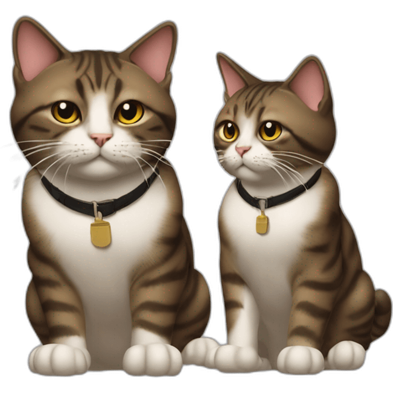 Two Cats shot like pulp fiction vincent and jules emoji