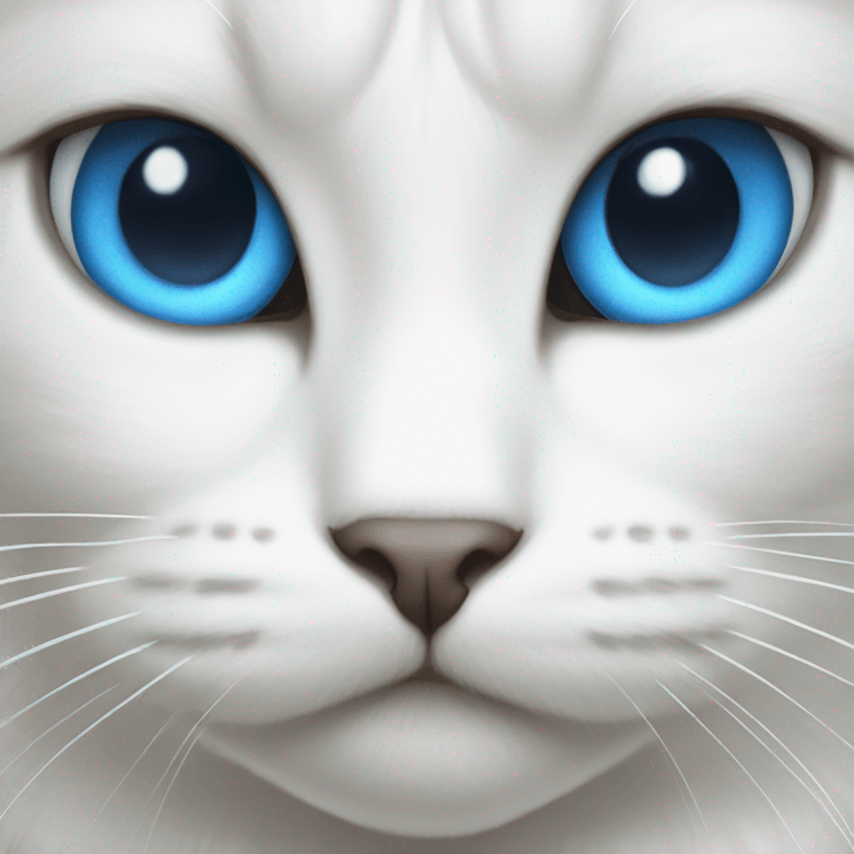 White cat with Blue eyes emoji