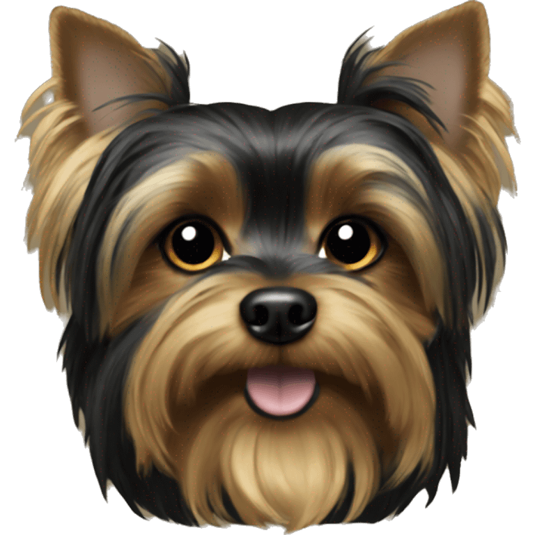 Black and gold Yorkie  emoji