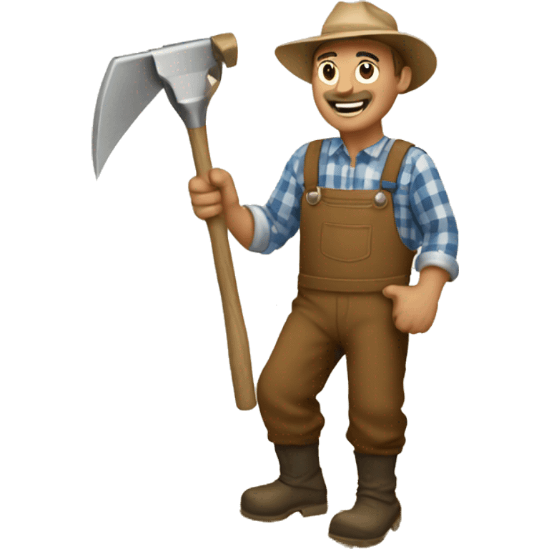 farmer with tool  emoji