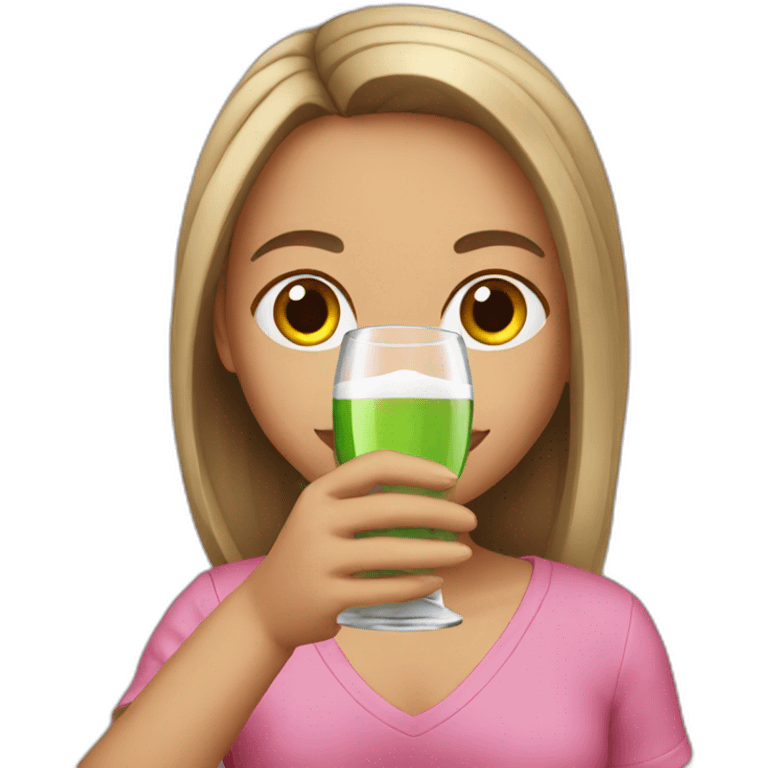 Girls drinking emoji