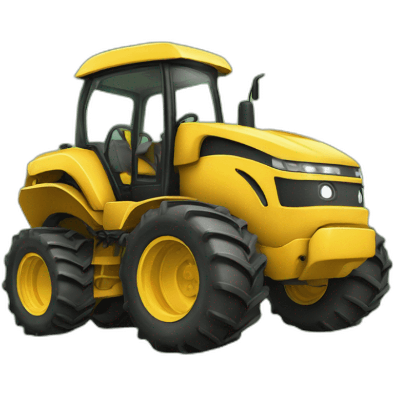 Tracteur sur tortue emoji