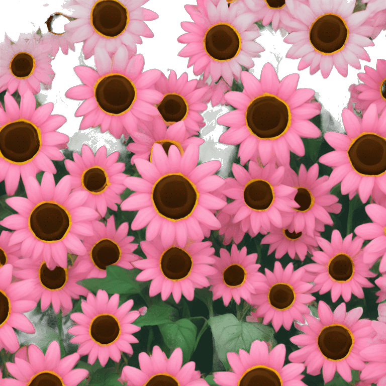 Pink Sunflowers  emoji