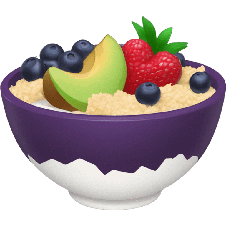 açai bowl with fruit on top emoji