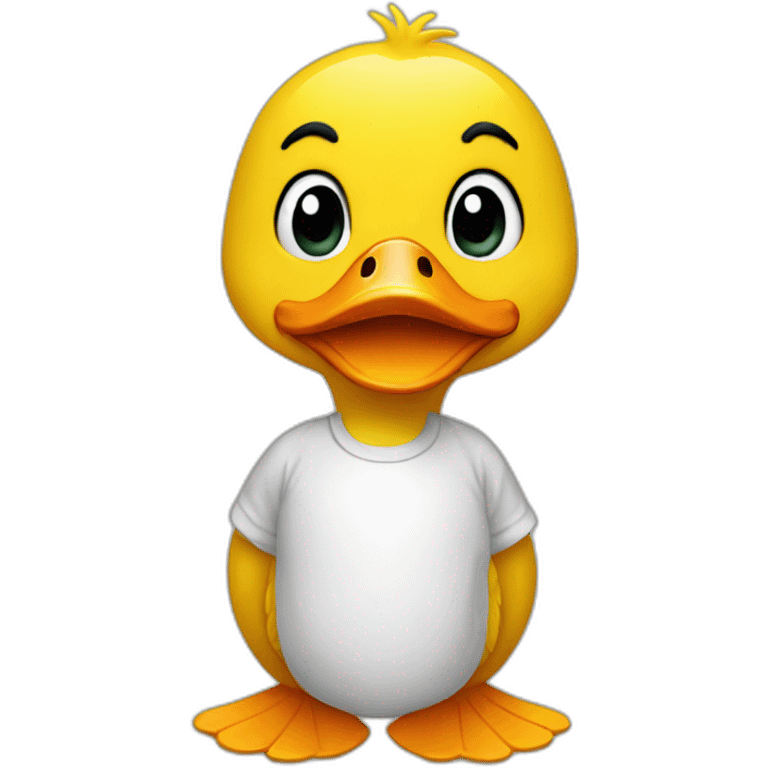 Duck with t-shirt emoji