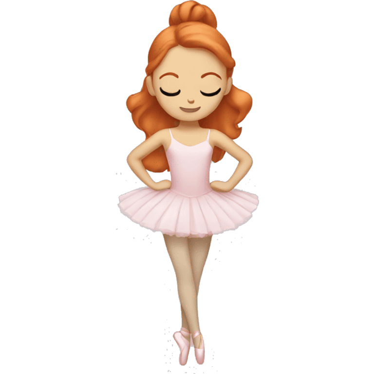 Ballerina with ginger hair emoji