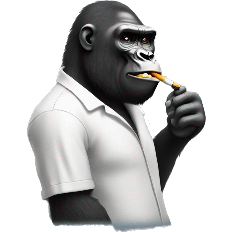 Gorilla vaping emoji