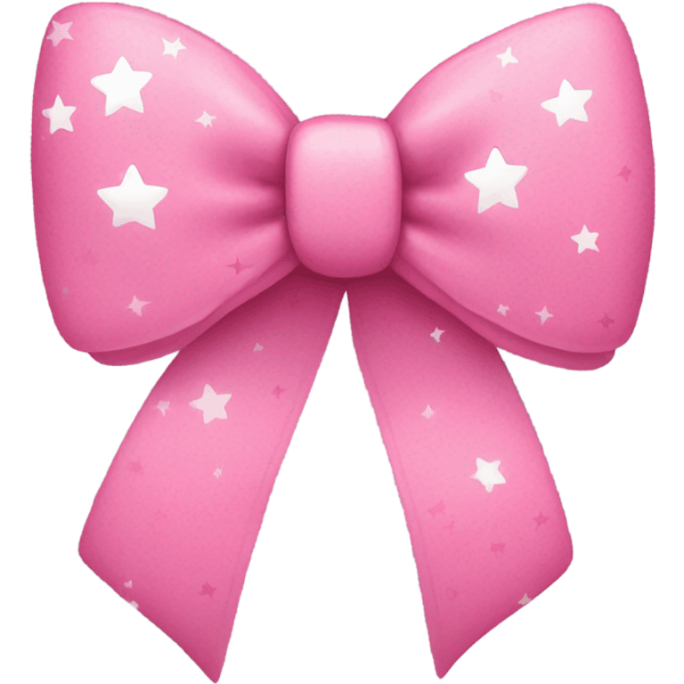 Pink bowknot with stars emoji