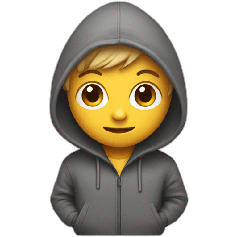 emoji  programmer with three legs in hoodie emoji