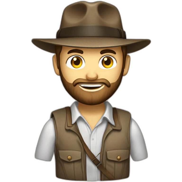 project manager with beard using a wip like indiana jones emoji