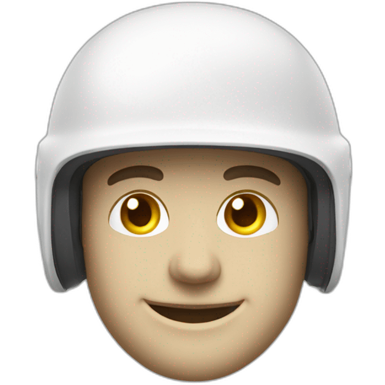 bust of men enginear with white helmet smiling emoji