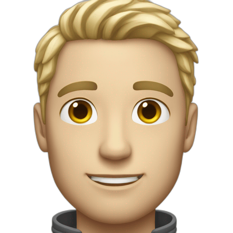 Handsome white skin hero emoji