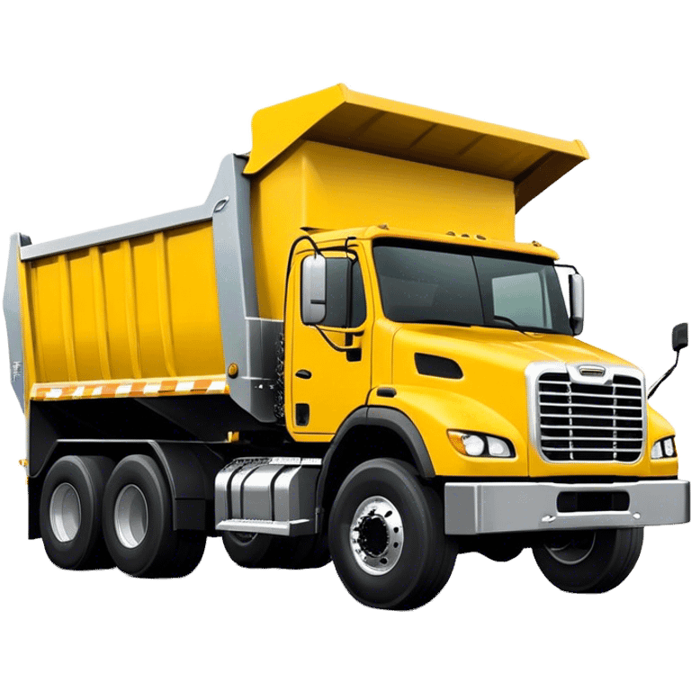 Dump Truck - Freightliner 114SD (Model Year: 2022) (Iconic colour: Yellow with black and silver) emoji