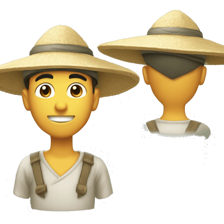 rice hat farmer emoji