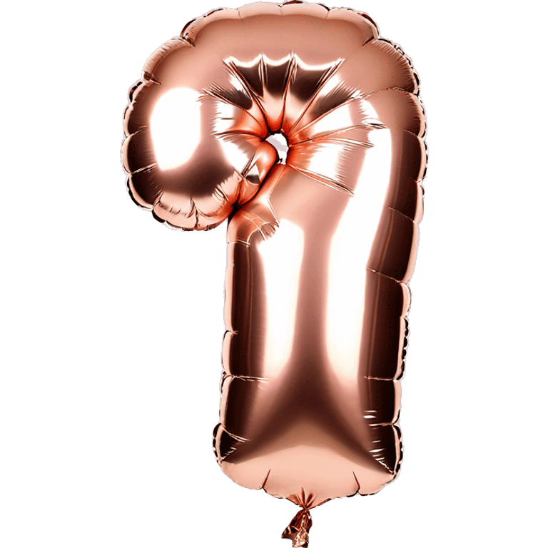 first birthday rose gold number ONE foil balloon  emoji