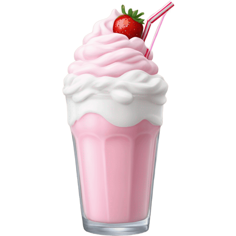 Strawberry milkshake emoji