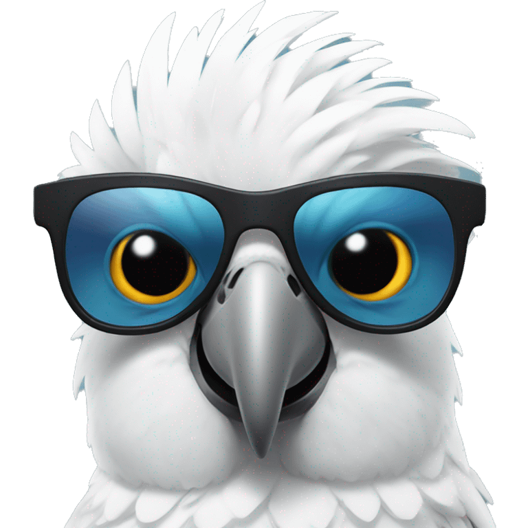 Cockatoo with sunglasses emoji