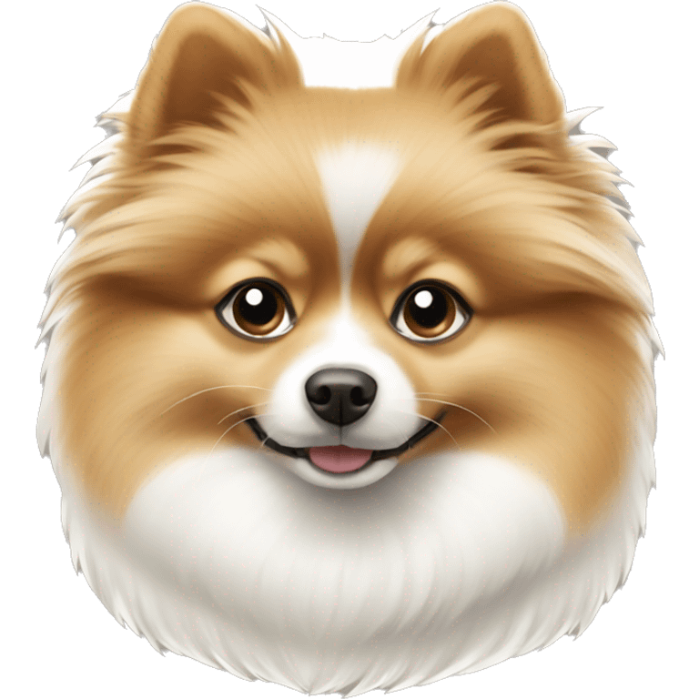 Tan and white Pomeranian  emoji