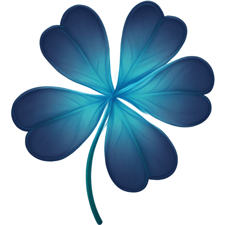 Four leaf blue clover emoji