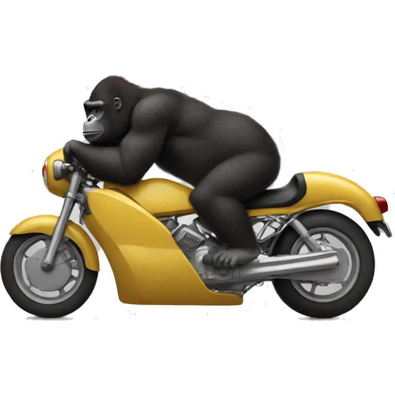 Gorille sur une moto emoji