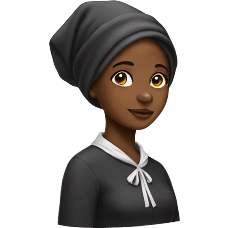 Black girl with bonnet  emoji