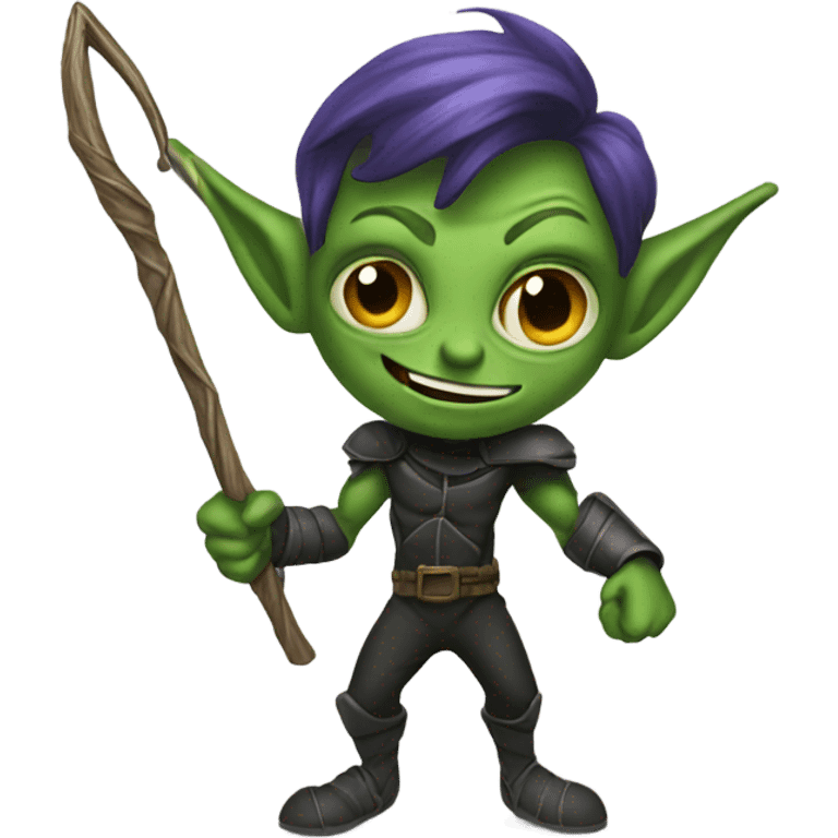 A green goblin holding a staff emoji