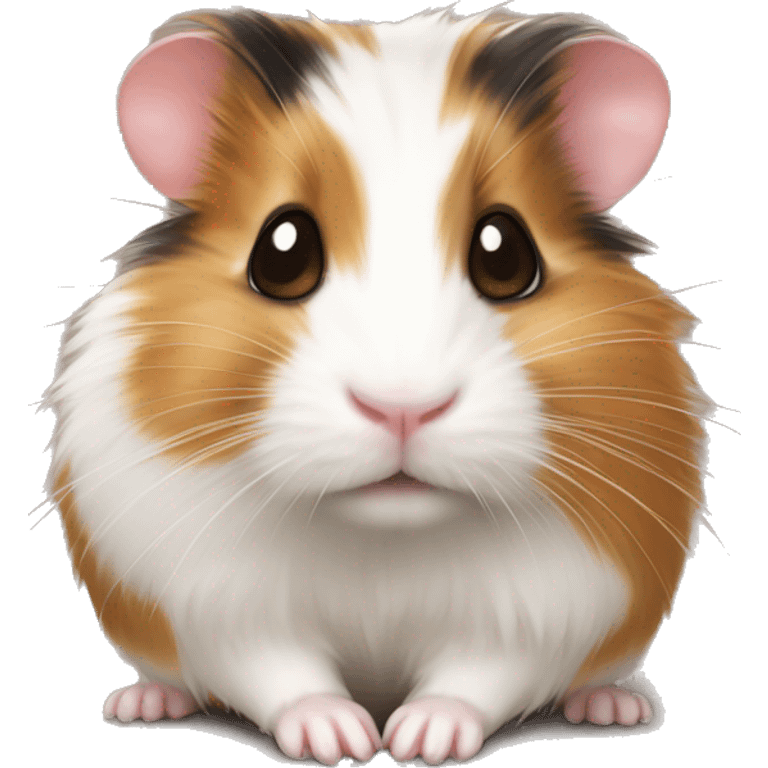 longhaired calico Syrian hamster emoji