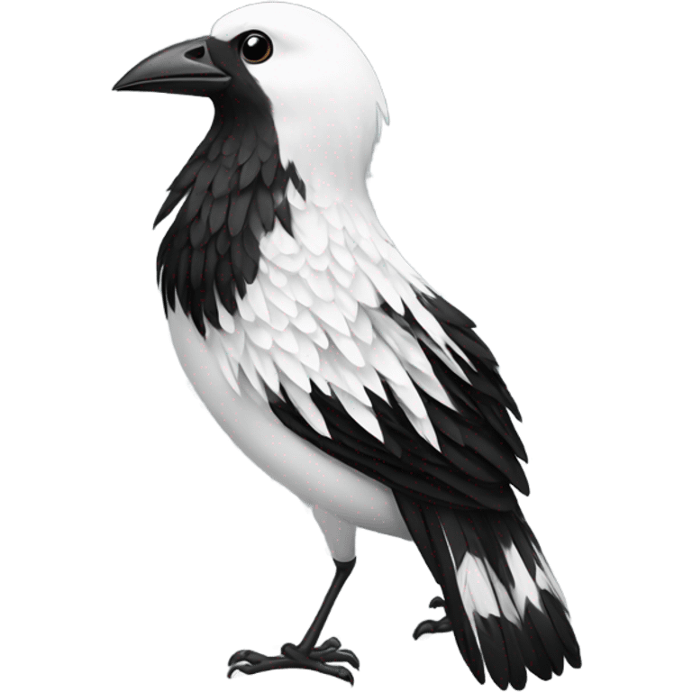 Black and white bird emoji