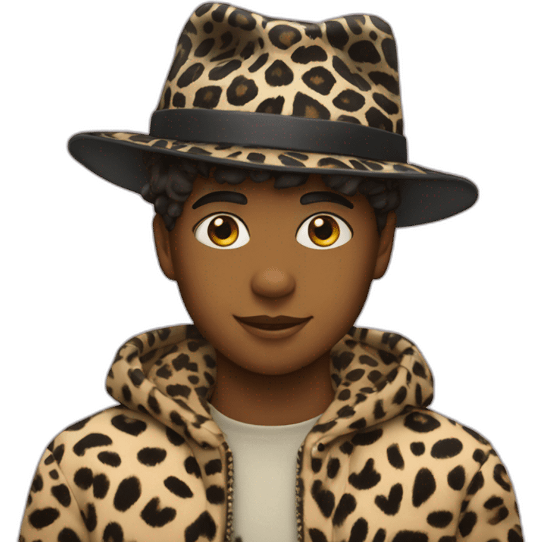 boy in leopard and magic hat emoji