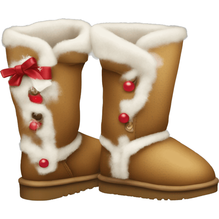 cute christmas uggs emoji