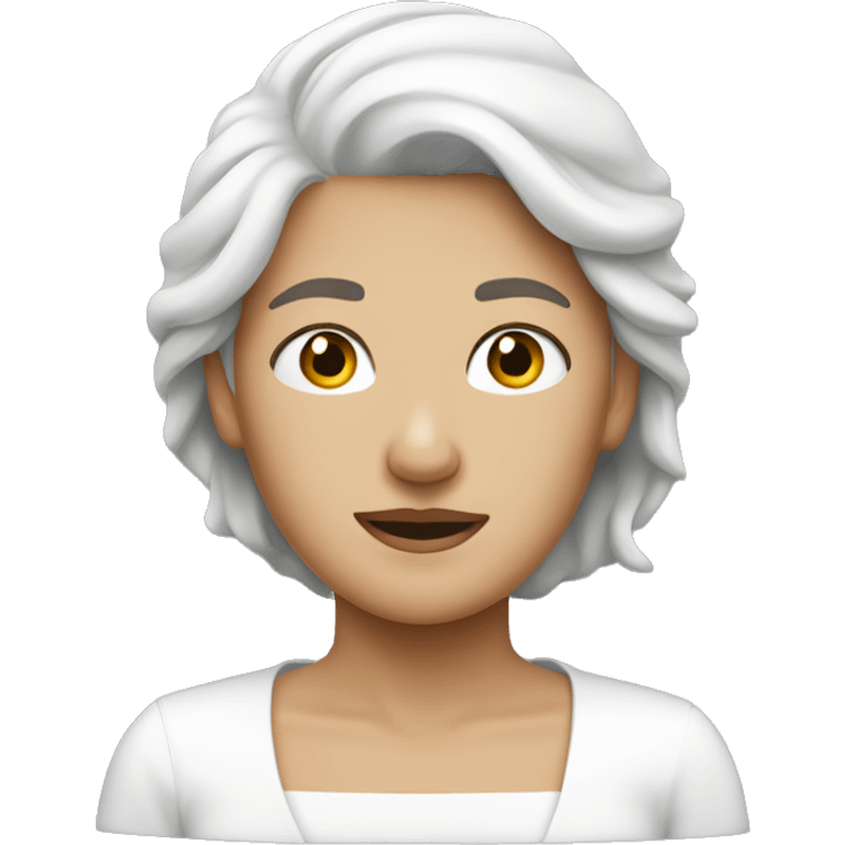 The woman wearing a white hairban cried. emoji