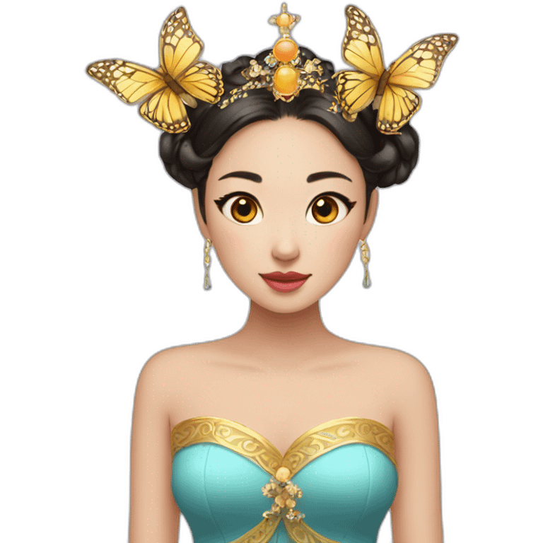 gorgeous- Chinesegirl-butterfly-crown emoji