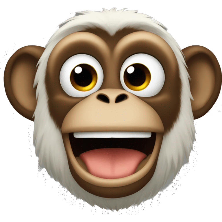 Monkey being goofy emoji