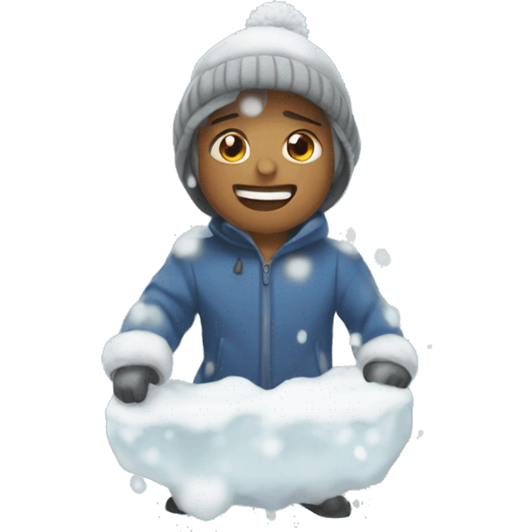 Snowing emoji