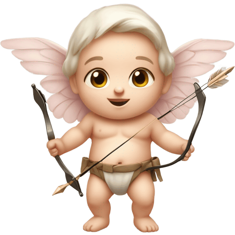 Pale cute cupid baby with arrow emoji