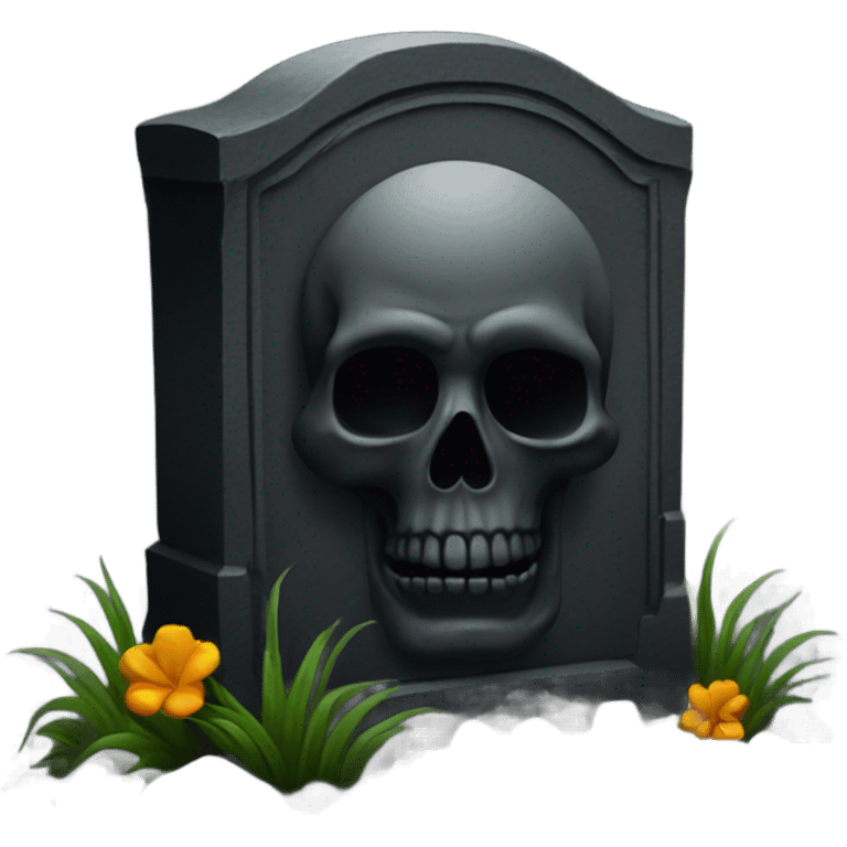 a black grave with the letters RIP emoji