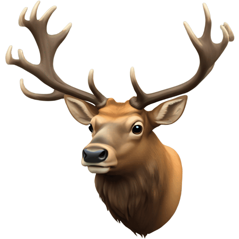 6 point bull elk emoji