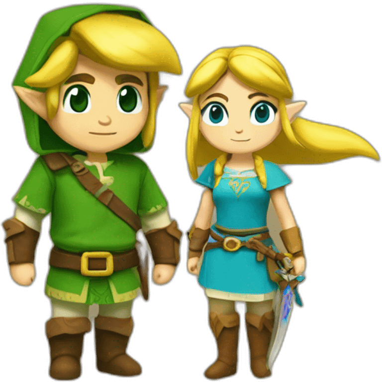 Zelda et link emoji