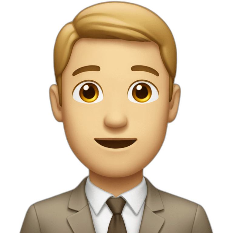 man with small eyes and light brown doing llp salution emoji